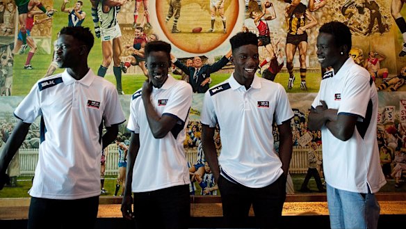 Changuoth Jiath (second from left) with fellow Next Gen Academy members in 2016.