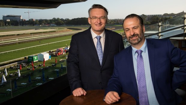 Movers and shakers: Peter V'landys and former Australian Turf Club chief Darren Pearce.