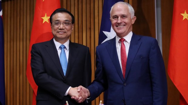 Former prime minister Malcolm Turnbull and Premier Li Keqiang of China agreed not to steal commercial secrets.