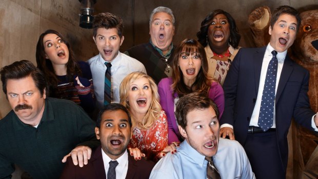 The cast of Parks and Recreation.