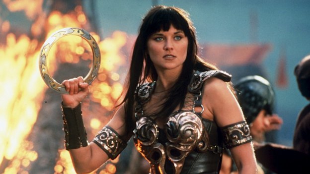 Lucy Lawless as Xena.