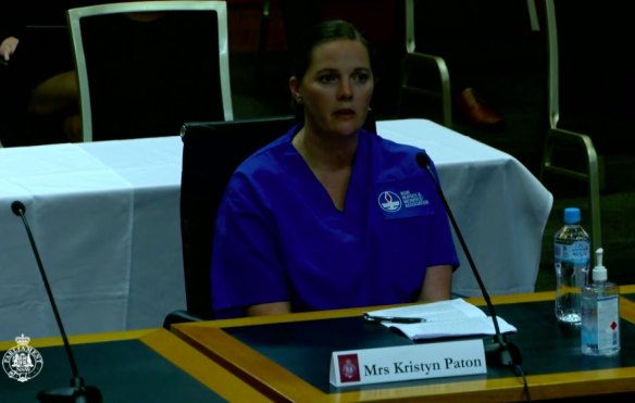 Tumbarumba nurse Kristyn Paton told the inquiry her hospital was left without a doctor for four months last year.