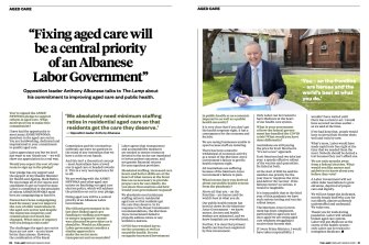 Anthony Albanese told nursing union magazine The Lamp he wants to fix aged care, but won’t say how.