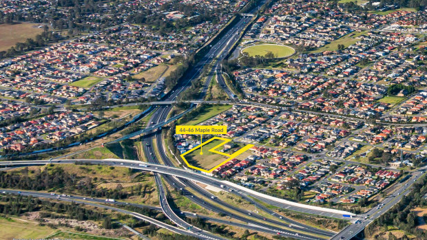 A land bank at 44-46 Maple Road, Casula in Sydney's west is being sold by receivers.