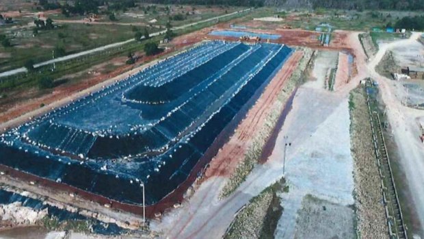 The radioactive waste from Lynas Corp's Malaysian operations is currently being stored on-site. 