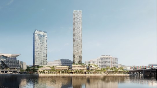 Work is forging ahead on the $2 billion Harbourside redevelopment. 