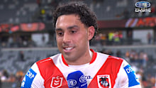 Tyrell Sloan speaks to Nine’s panel.