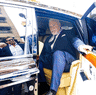 Broadcaster Kyle Sandilands departs Federal Court on Friday.