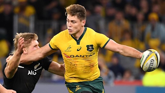 Prodigal son: James O'Connor's ability to hold off the defence with his offloads created plenty of space for Samu Kerevi in the Perth Test.