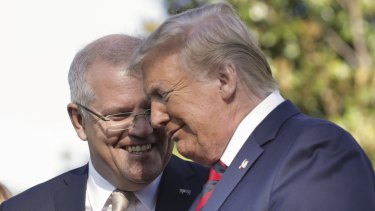 Prime Minister Scott Morrison and President Donald Trump in Washington last year.