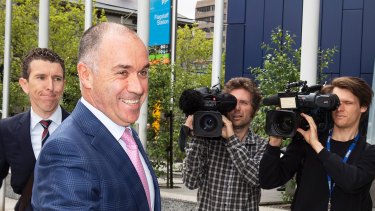 National Australia Bank CEO Andrew Thorburn arrives at the Royal Commission into Misconduct in the Banking, Superannuation and Financial Services Industry, Melbourne, Monday, November 26, 2018. (AAP Image/Ellen Smith) NO ARCHIVING