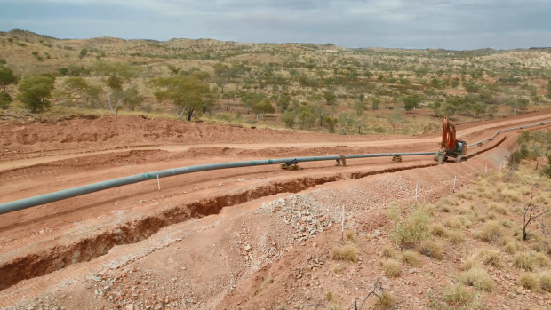 The 622-kilometre gas pipeline connects the Northern Territory and Queensland, and opens the door for new sources of gas.