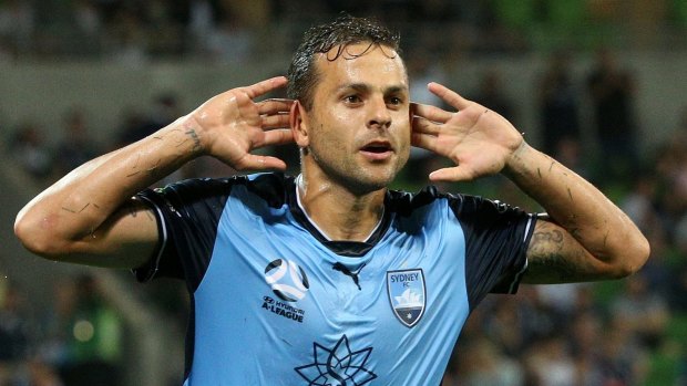 Uncertain future: Sydney FC star goalscorer Bobo is one of 11 players off-contract at the end of the season. 