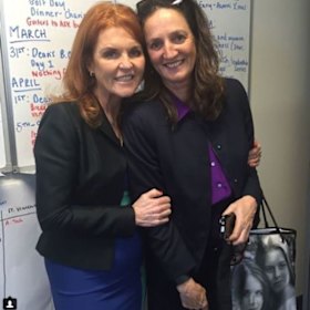 Sarah Ferguson and her Sydney sister Jane.