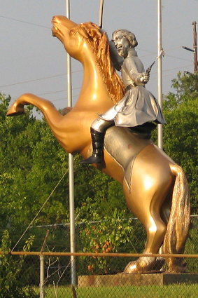 The “terrifying” Nathan Bedford Forrest statue stood on private property in Nashville, Tennessee. 