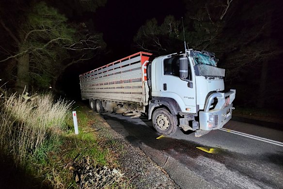 The scene of the crash in Back Valley, South Australia.