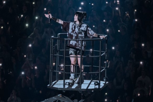 Billie Eilish performs her Happier Than Ever tour to a sold-out crowd at Rod Laver Arena in September.
