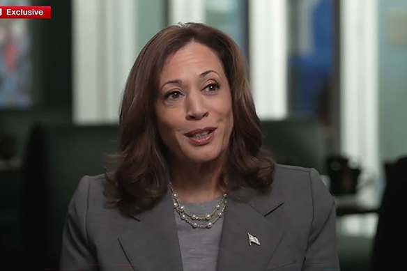 Kamala Harris in her CNN interview.