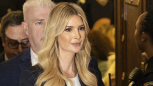 Ivanka Trump exits the courtroom during a civil fraud trial against former president Donald Trump at the New York Supreme Court. 