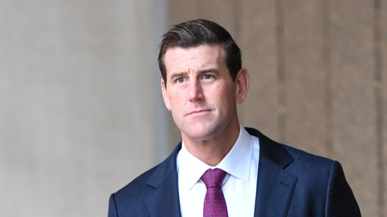 Ben Roberts-Smith outside the Federal Court in Sydney during his defamation trial.
