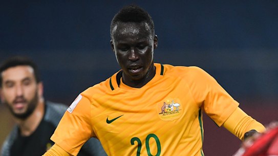 Deng, in action for Australia's under-23 side earlier this year, made a confident senior bow.
