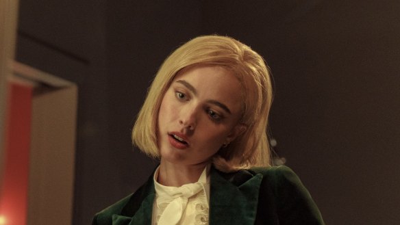 Margaret Qualley stars as a dominatrix in Sanctuary.