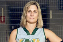 “This felt like an entirely different environment that I knew I could learn from,” says Katie Timms of discovering roller derby. “I loved the inclusivity of it.” She is photographed with her WA Roller Derby teammates.