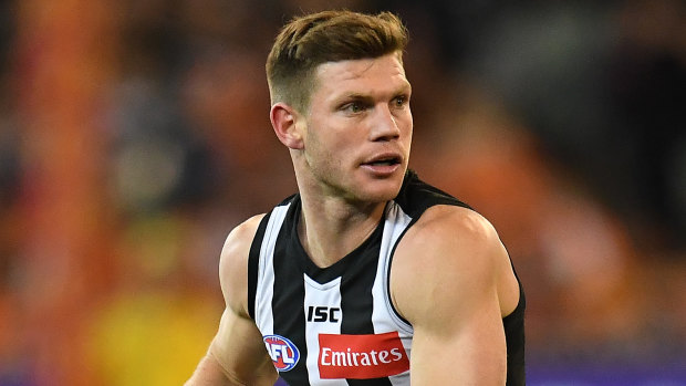 Bittersweet: Former Giant Taylor Adams enjoyed Collingwood's win but felt for his former teammates.
