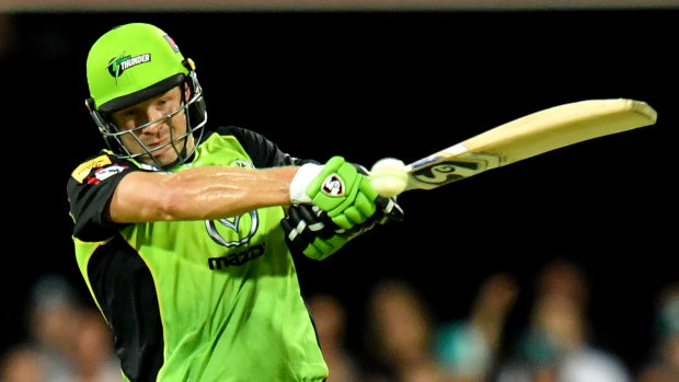 Hometown hit: Shane Watson smashed his first Big Bash League century but it mattered little for the Thunder.