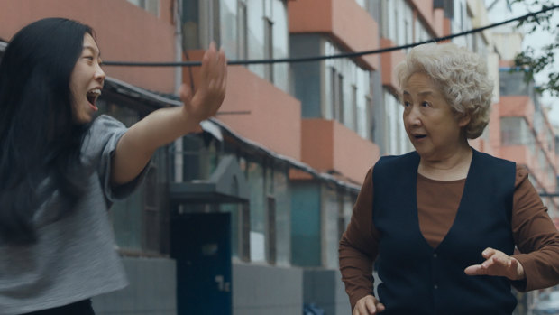 Awkwafina and Zhao Shuzhen in The Farewell.