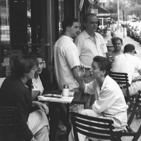 Former owners Mario Flotta snr and jnr pictured presiding over the cafe in the late 80s.