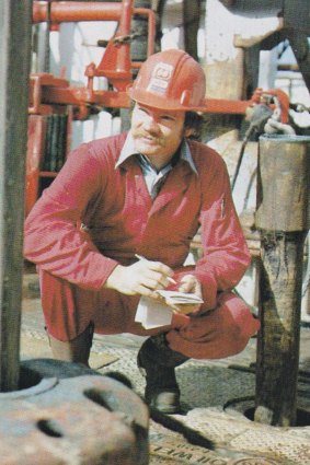 Greg Bourne during his days as a drilling engineer in the 1970s.