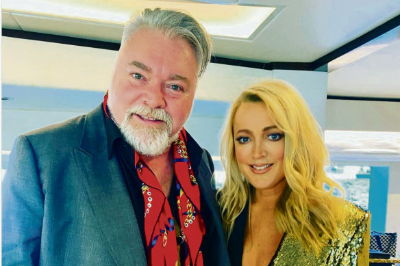 Kyle Sandilands and Jacqui O at Kyle’s 50th birthday party.