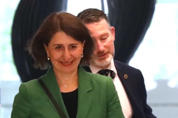 Former NSW premier Gladys Berejiklian arriving at the ICAC on Friday.
