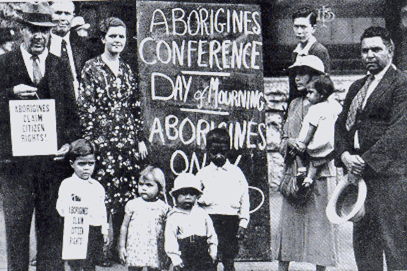 The first Aboriginal Day of Mourning on January 26, 1938.