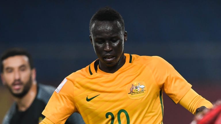 Deng, in action for Australia's under-23 side earlier this year, made a confident senior bow.