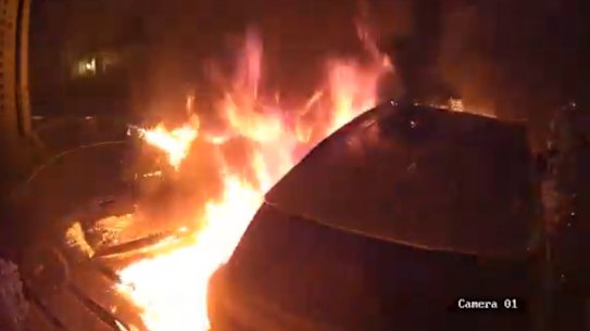 The firebombing of Melbourne property linked to a construction industry figure.