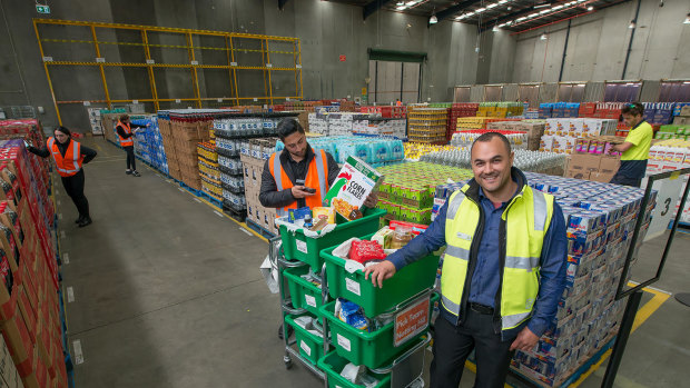 Pickers at Woolworths' new Notting Hill facility.