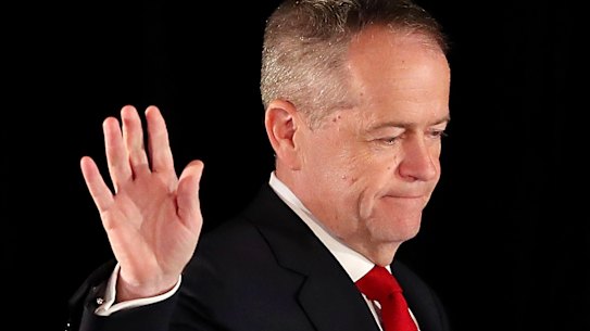 Bill Shorten concedes defeat late on Saturday night.
