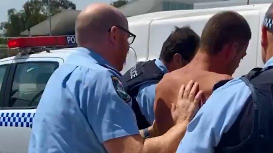 Police arrest Oliver Scales-Copeland after he allegedly stabbed two officers. 