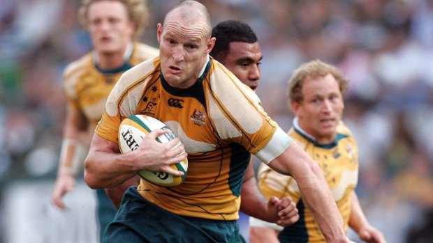Stirling Mortlock played 80 Tests for Australia, starting on the wing before moving to the midfield. 