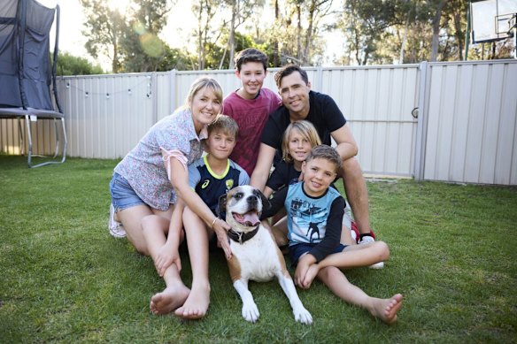 Ross Hillier with his wife Lynette and four children.