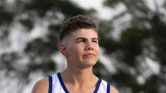 Junior woodchopper Kain Skarstrom.