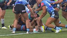 Mackenzie Weale crashes over in remarkable fashion.