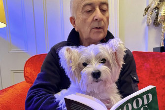 Tony Robinson and his Westie, Holly Berry.