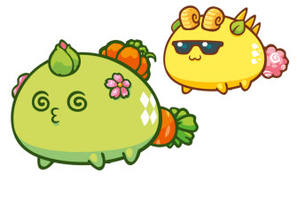 Axies from the game Axie Infinity.
