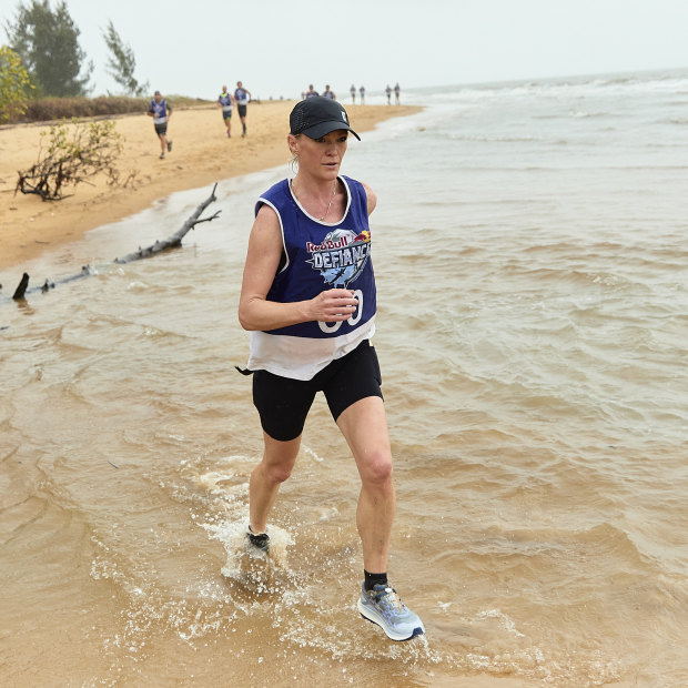 Writer Sarah Berry tackles the 150-kilometre Red Bull Defiance event in north Queensland. Ultramarathons 
like these have seen a 10-fold 
increase in participation 
rates over the past 20 years.