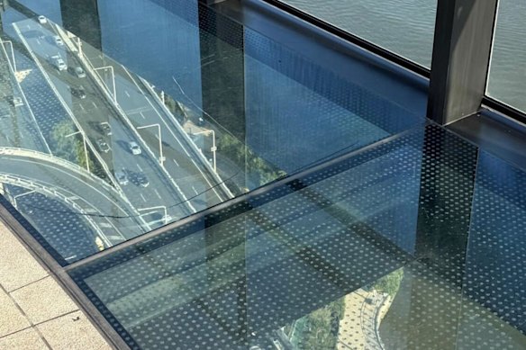 A section of the Sky Deck in Brisbane has been closed after a crack was discovered.