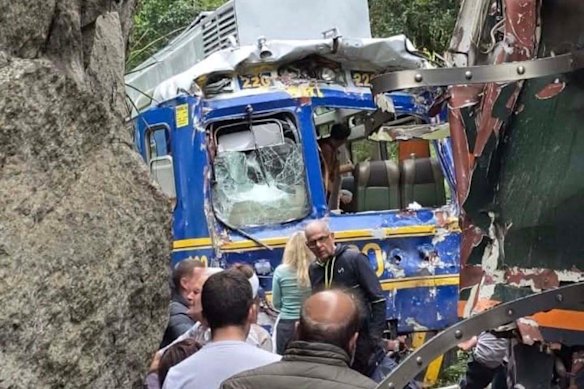 A head-on train crash on the route servicing Machu Picchu in Peru has left one dead and at least 30 injured, including foreign tourists.