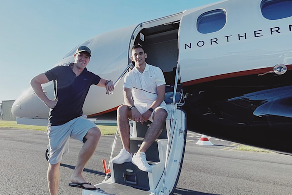 Prince-Popovich (right) flew all around the country, living an extravagant lifestyle that was funded by deceiving those he met along the way.